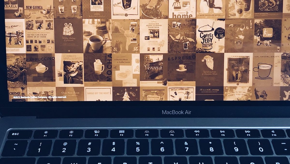 MacBook Air 2018 デスクトップ　スタバの壁紙